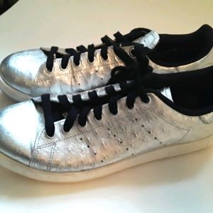 Adidas Stan Smith Metallic Silver Ostrich Premium